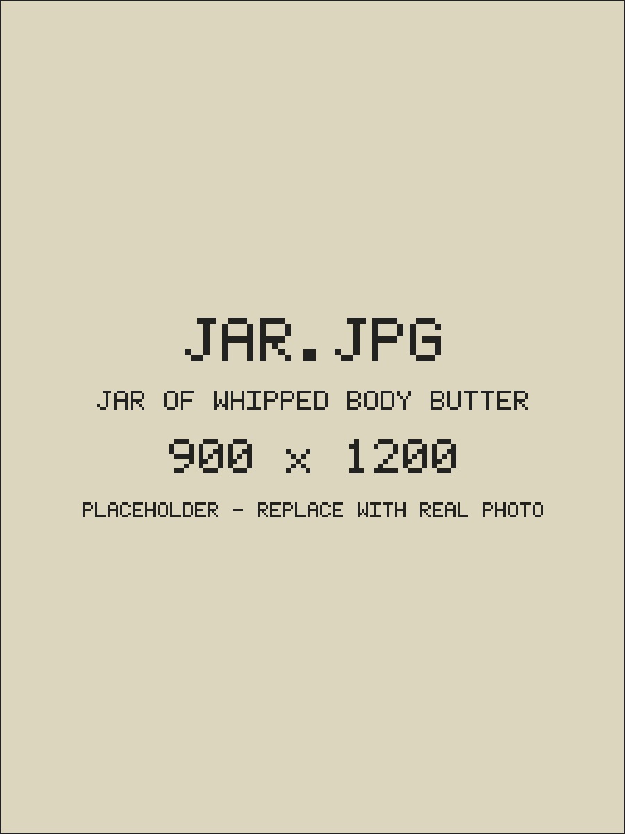Jar of whipped body butter